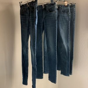 GAP Boys Stacked Skinny Jeans Denim Blue size 8 Adjustable Waist (4 Pairs)